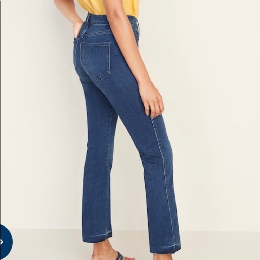 NWT high-Rise Secret-Slim  Raw-Edge  Ankle Jeans 6